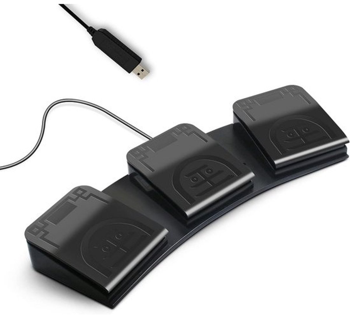 3-Traps USB Voetpedaal voor Gaming en PC - Programmeerbaar met Multimedia Toetsen