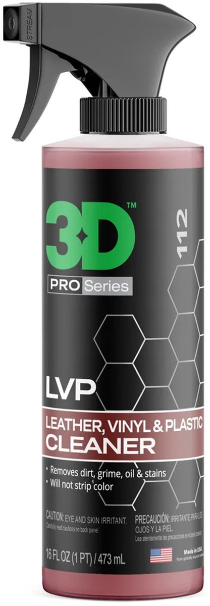 3D LVP Leather, Vinyl & Plastic Cleaner 473ml