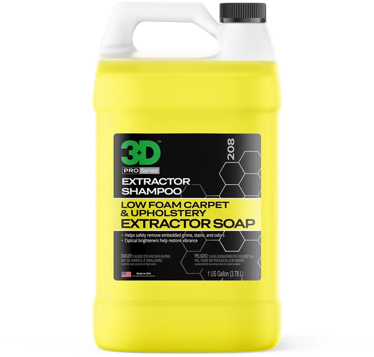 3D Extractor Shampoo - Upholstery & Carpet Cleaner - 3780ml