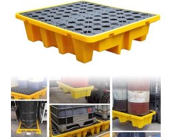 Modulaire Lekbak - Afvalbak Palletbak - Lekkage Beheersen - Roestvrij Polyethyleen - 120x60x10cm - Zwart