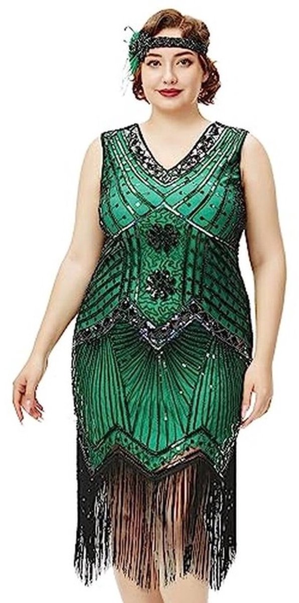 Klassieke dames flapper jurk in jaren 20-stijl