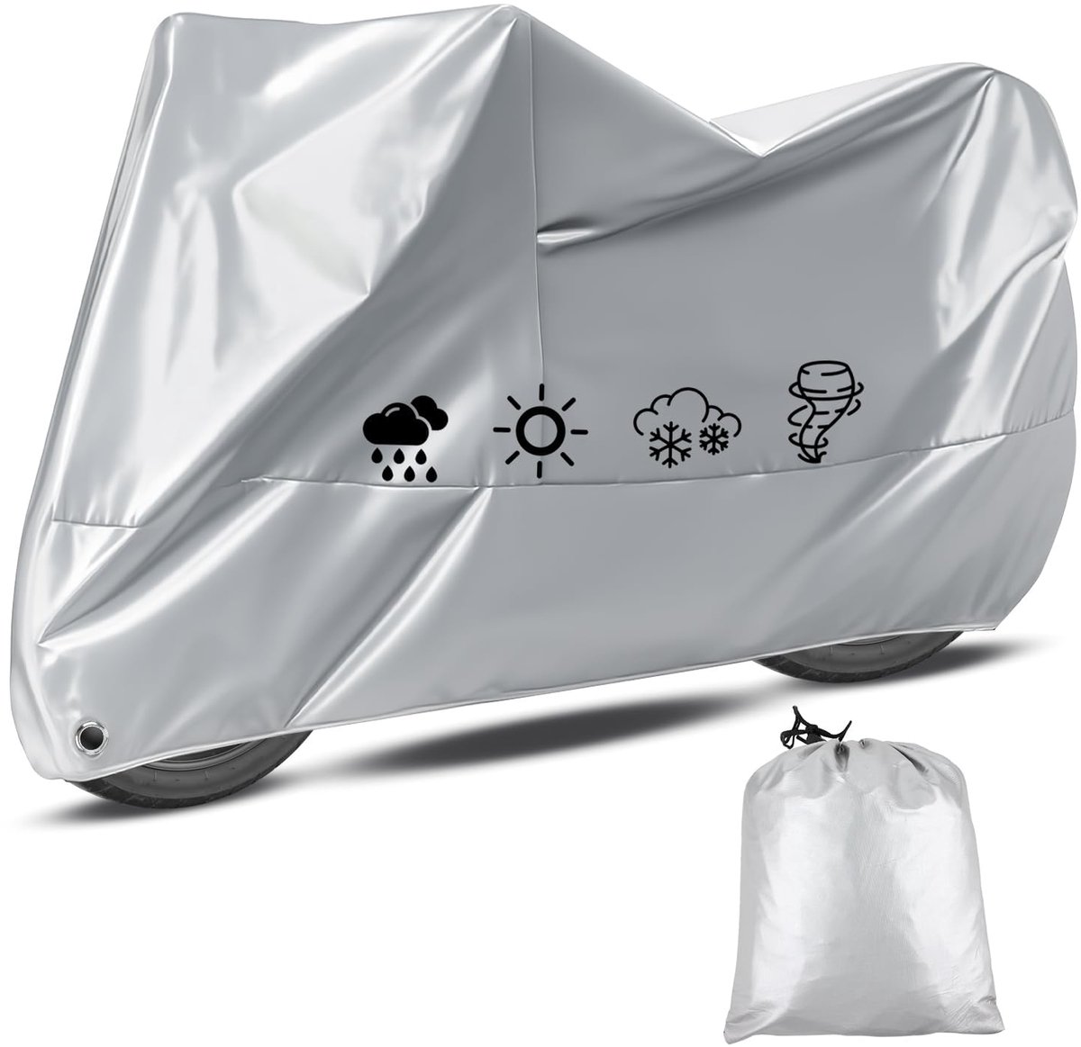 Motorhoes - Waterdicht - 210D - Voor motorfiets, bromfiets en scooter - 200x90x100cm