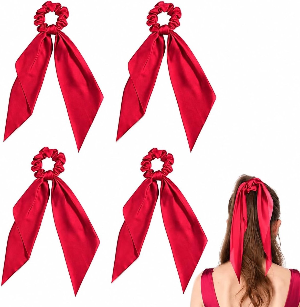 Stijlvolle en Comfortabele Elastische Haarclips – Set van 4 Stuks voor Perfecte Haarstijl en Gemak