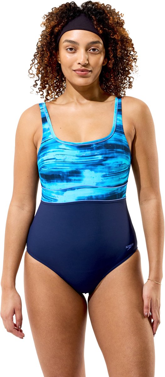 Speedo Badpak Print Contour Eclipse Marine/Lavendel