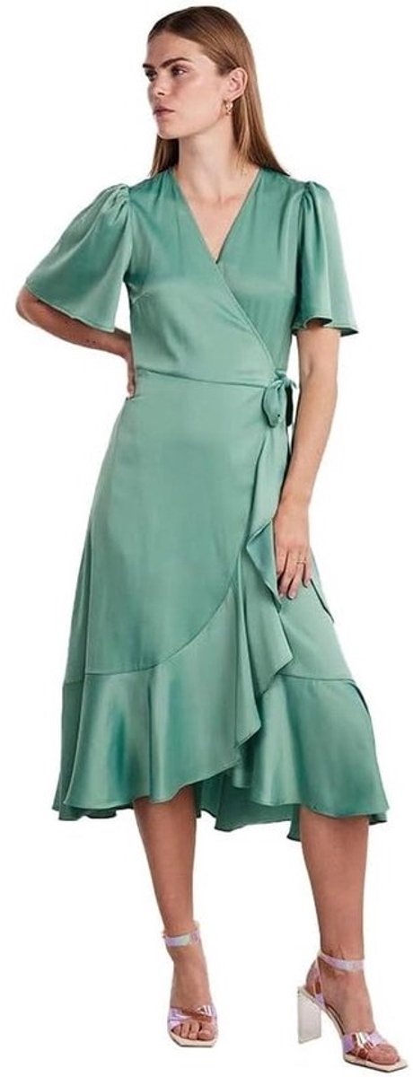 Midi Wikkeljurk voor Dames met V-hals - Stijlvolle & Elegante Look