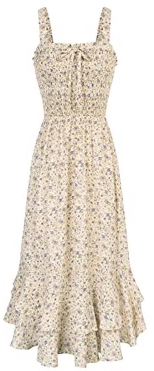 Lange Bloemenjurk Mouwloos voor Dames - Bohemian Maxi Jurk voor Strand en Vakantie