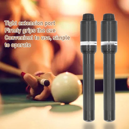 Pool Cue Verlengset - Billiard Stok Verlenging met Sterke Grip voor 9 Ballen, Inclusief 2 Stukken, Perfect voor Spelers — afbeelding 2