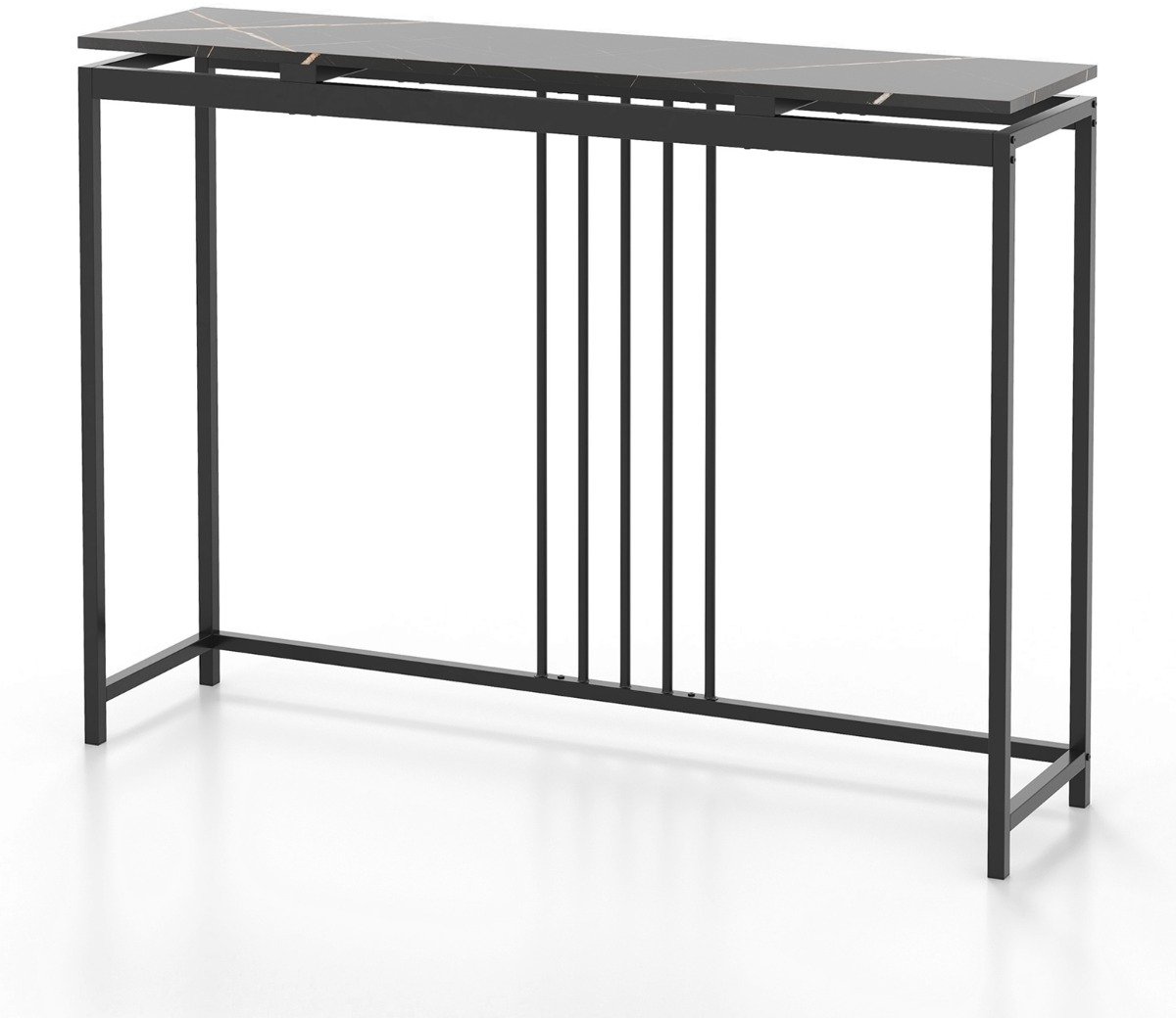 SureDeal® - Consoletafel - Console Tafel Kunstmarmer - 120x30x90 cm - Donkerbruin
