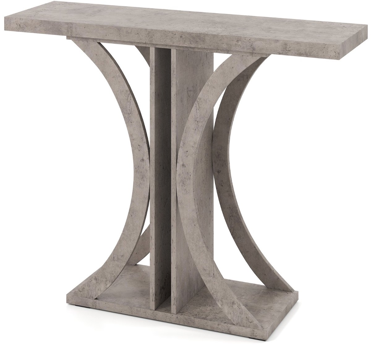 SureDeal® - Consoletafel - Console Rechthoekige Haltafel - Geometrisch Onderstel Industriële - 100x29,5x80 cm - Grijs