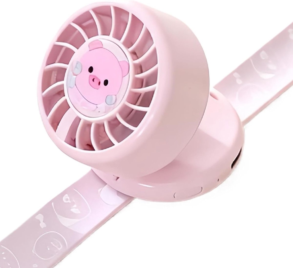 Polsventilator - Draagbare mini-handventilator - Draagbare polskoelventilator - Persoonlijke handventilator voor buiten - Horloge Ventilator - Lichtgewicht Design - Polsventilator Met LED Licht - Roze - Buiten Koelen - Voor binnen en buiten