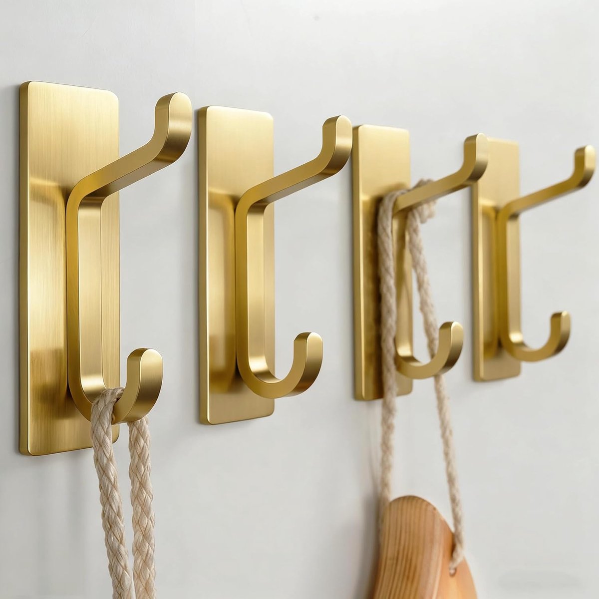 Zelfklevende Wandhaken Goud - 4 Stuks Sterke Ophanghaken