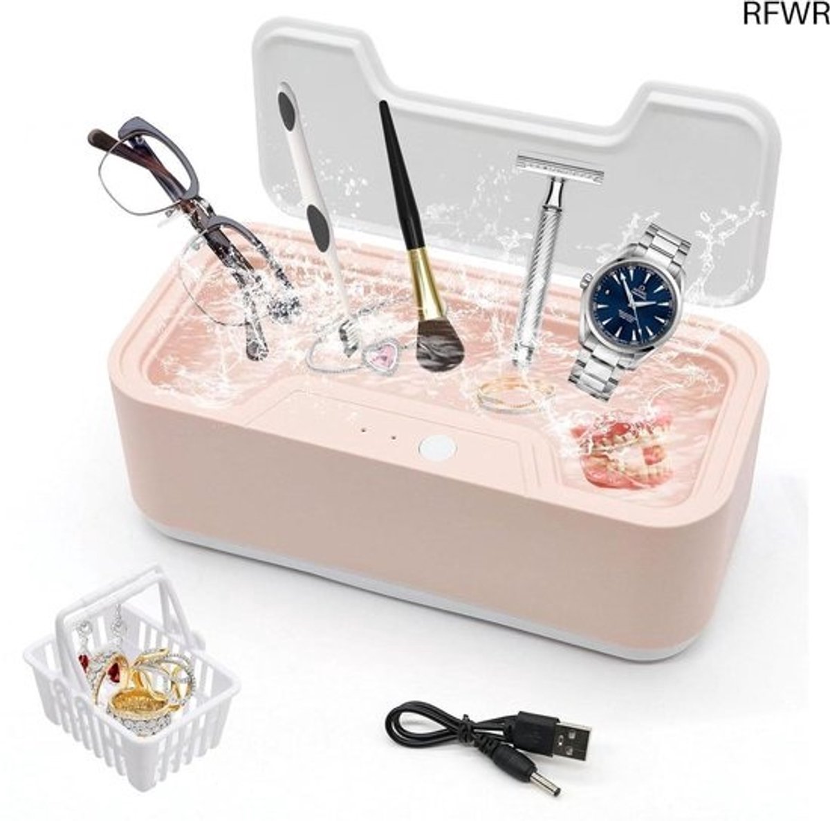 RFWR® Ultrasoon reinigingsapparaat 45000 Hz met 500 ml tank voor brillen en sieraden