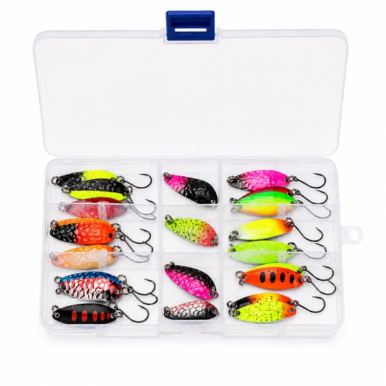 Fish-Xpro Troutlook Forellepel Set - 21 Stuks - 3 g - Enkele Haak - Tacklebox — afbeelding 4