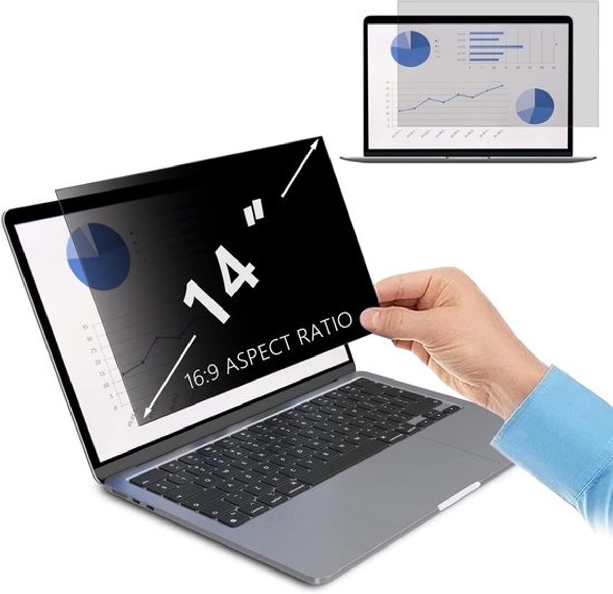 Privacyfilter voor 14 inch Laptop Scherm - Anti Spy & Anti Glare Beveiliging