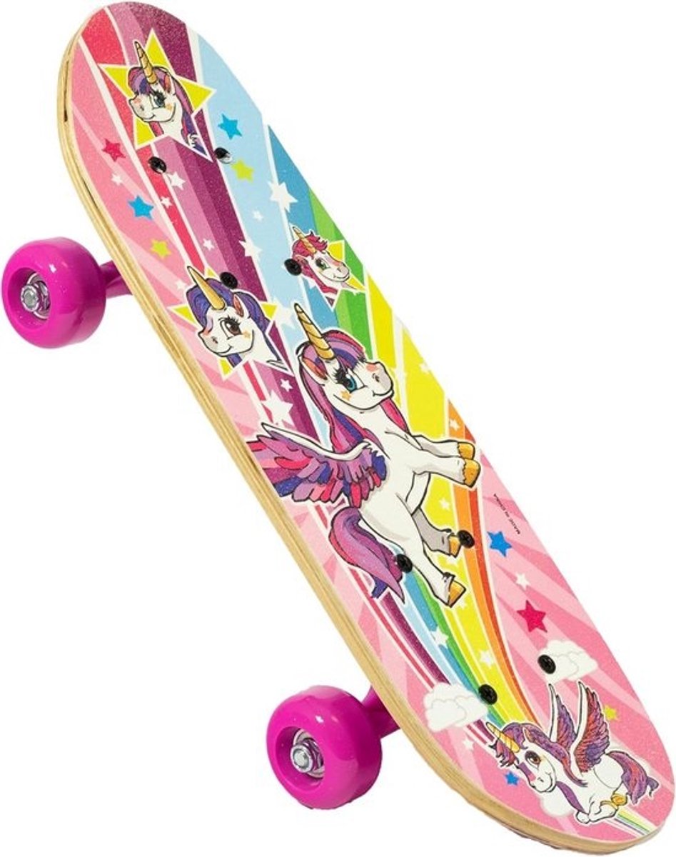 Eenhoorn Skateboard Kind - 17 Inch Cruiser Board met Fantasy Print