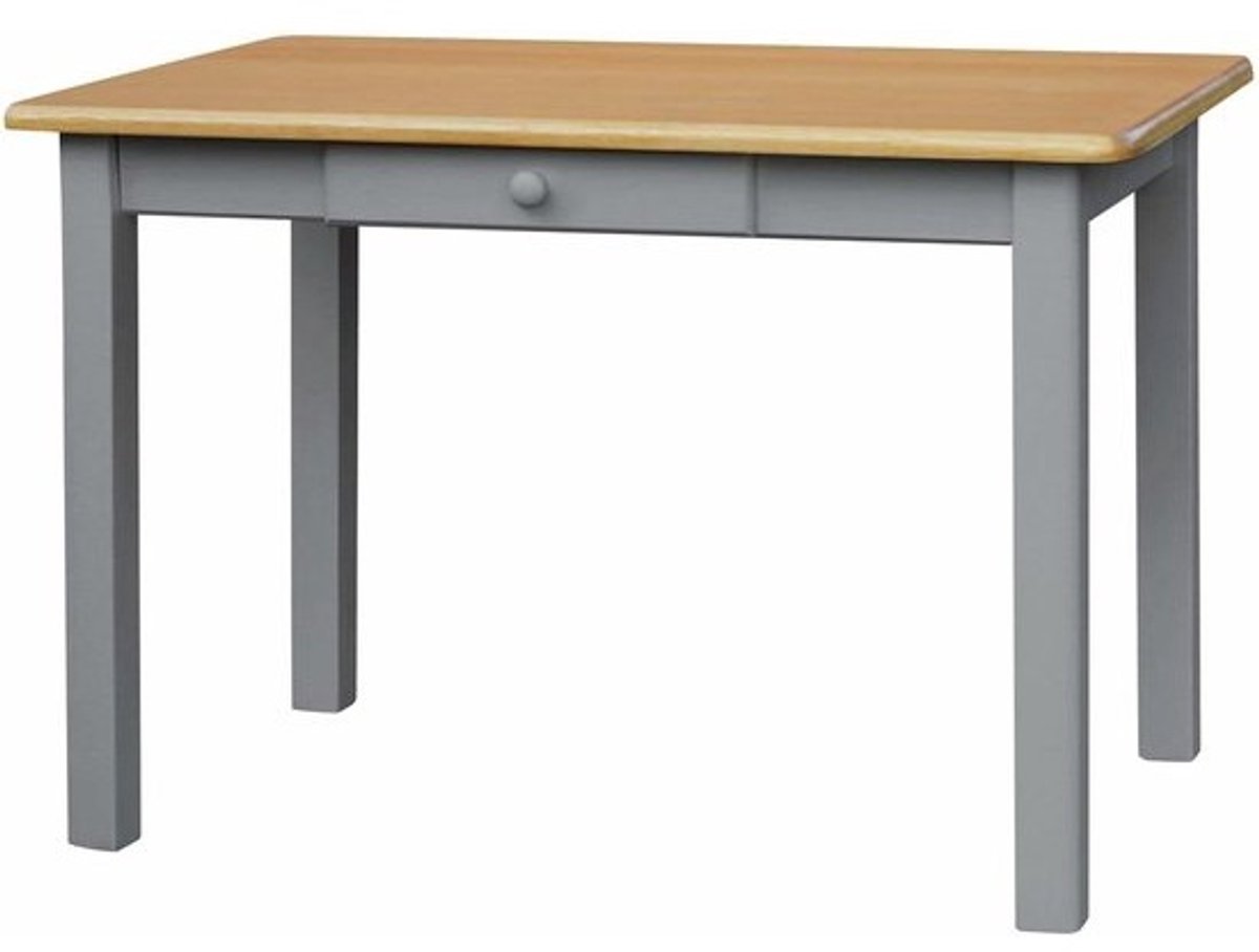 Eettafel Grenenhout - Keukentafel Tafel - Samen Eten - Handgemaakt Robuust - 70 x 100 cm - Grijs