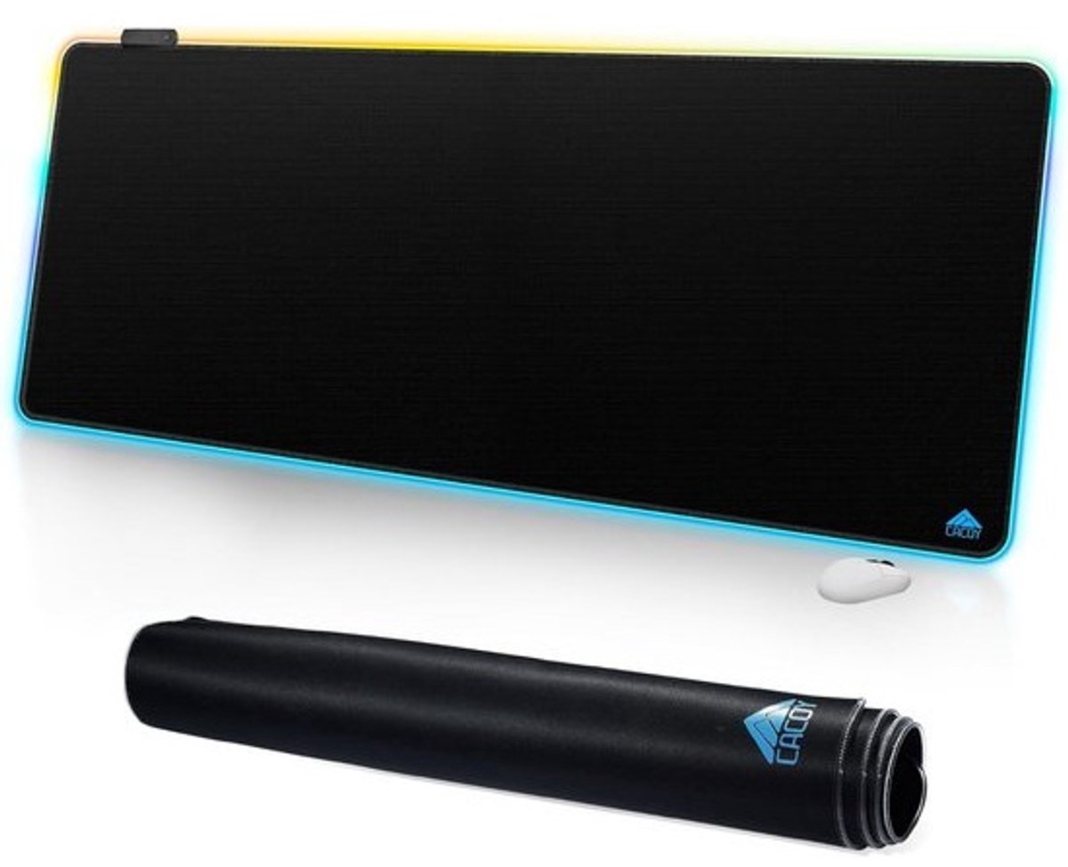 XXL Gaming Muismat met RGB Verlichting, 1500x600mm, Antislip