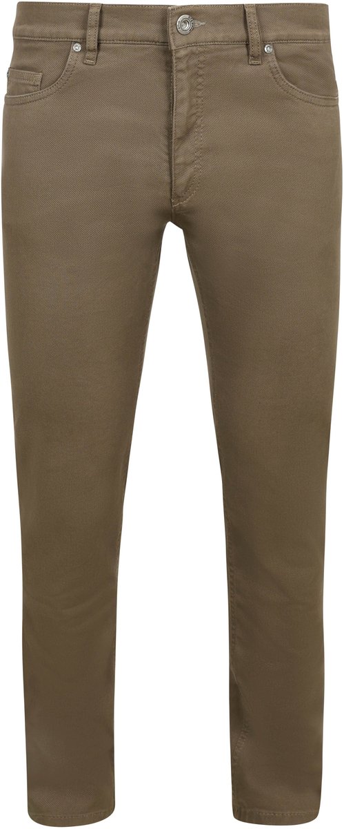 Steppin' Out Broek 5-pocket Johnson Waffle Kaki - Maat W 32 - L 32 - Heren - Five-pocket broek