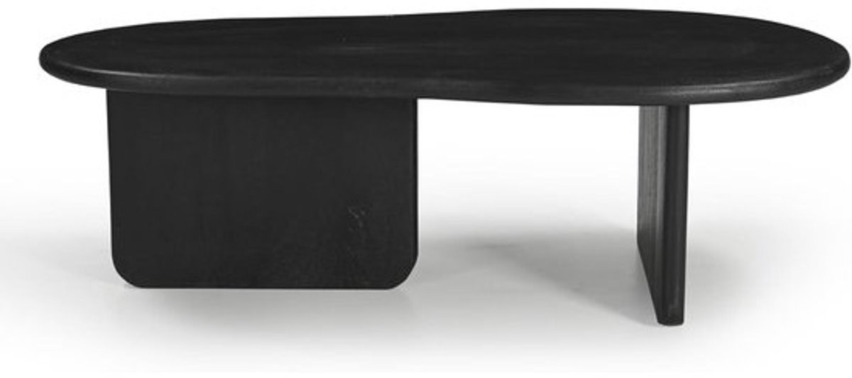 Salontafel Organisch - Eettafel - Woonkamer Meubel - Massief Mangohout - 130cm Lengte - Zwart