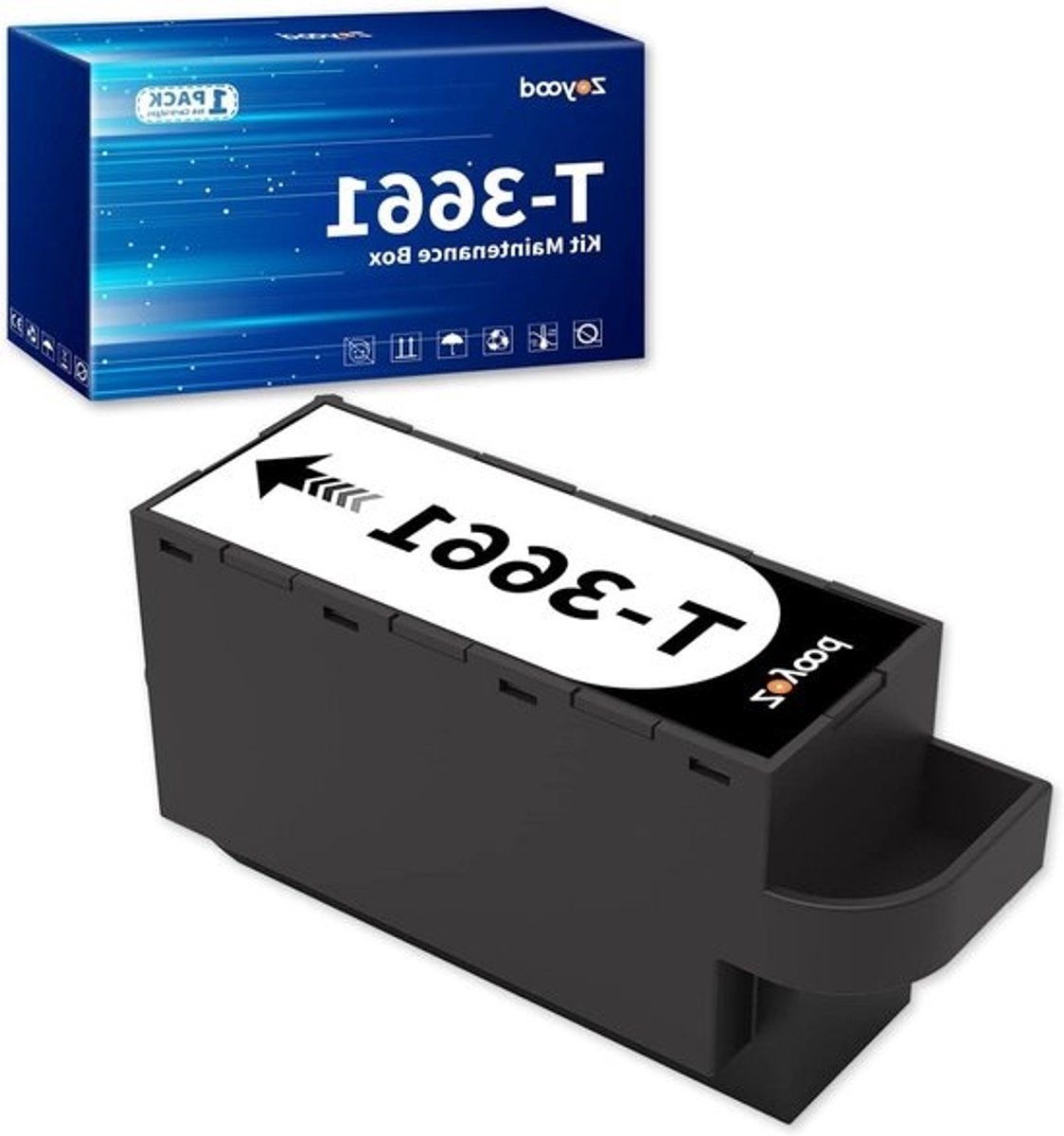 Onderhoudsset Printer - Onderhoudsbox Inktcollector - Printeronderhoud - Met Nieuwste Chip - 1 Stuks - Zwart