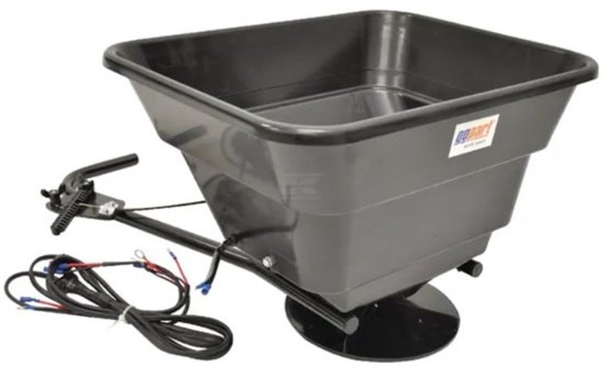 Zaaier Aanhanger - Strooier Tuin - Gras Zaaien - Roestvrijstalen Tank - 43.5 Liter Capaciteit - Zwart