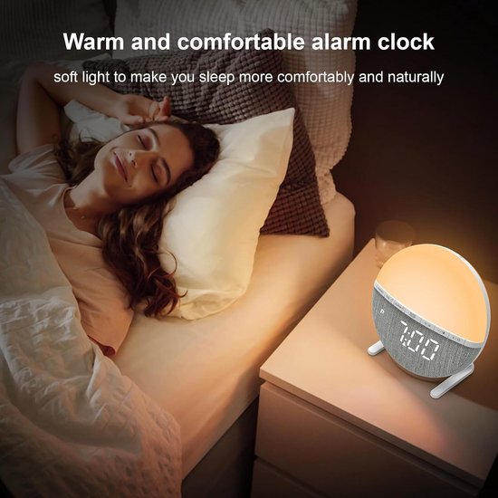 Wekker met Licht - Wake-up Light - Rustig Wakker Worden - Zonsopgang Simulatie - 13 x 77 x 125 cm — afbeelding 3