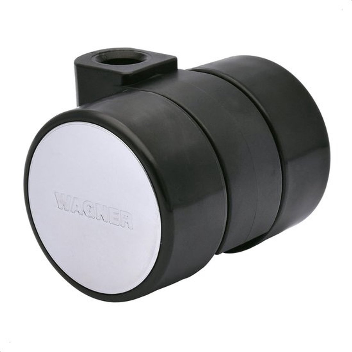 Meubelrol Dubbele Rol - Zwenkwieltje Zwart - Meubel Verplaatsen - 8mm Norm Systeem - Ø 38mm 40mm Hoog - Chroom Kap