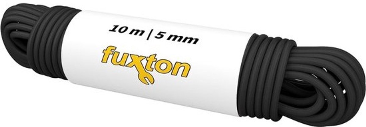 Rubberen touw - Spanband koord - Zaken vastzetten - Hoge elasticiteit - 5mm x 10m - Zwart
