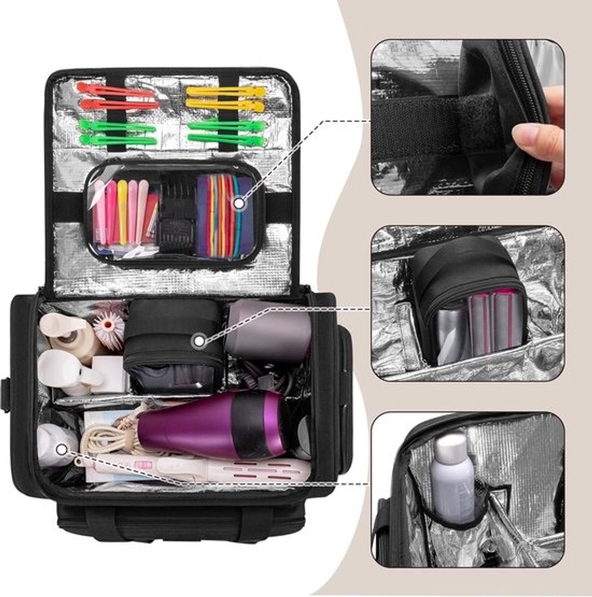 Kapperskoffer - Kapperstas - Visagie - Cosmetica Organizer - Beauty