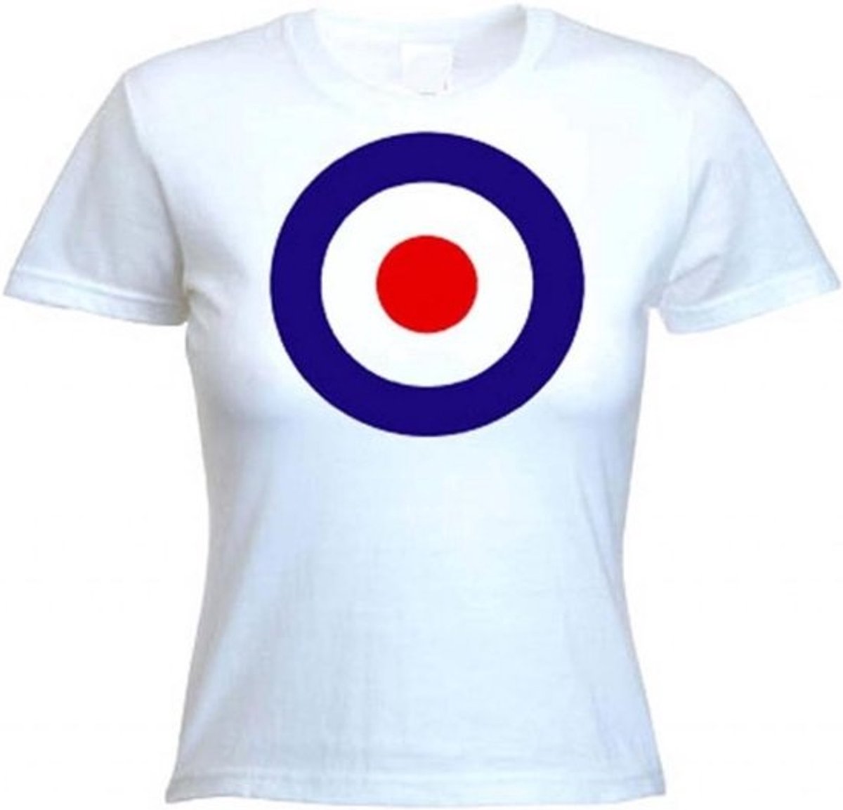 Vrouwen T-shirt 100% Katoen met Gedrukte Modieuze Afbeelding - Wit
