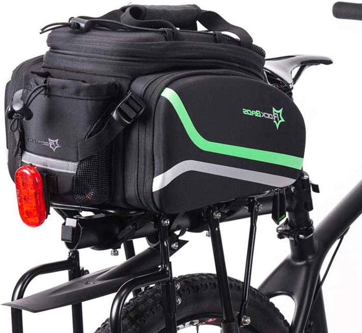 Fietstassen Bagagedrager - Transporttas Fiets - Lange Fietstochten - Uitbreidbaar Ontwerp - 17-35L Capaciteit - Zwart
