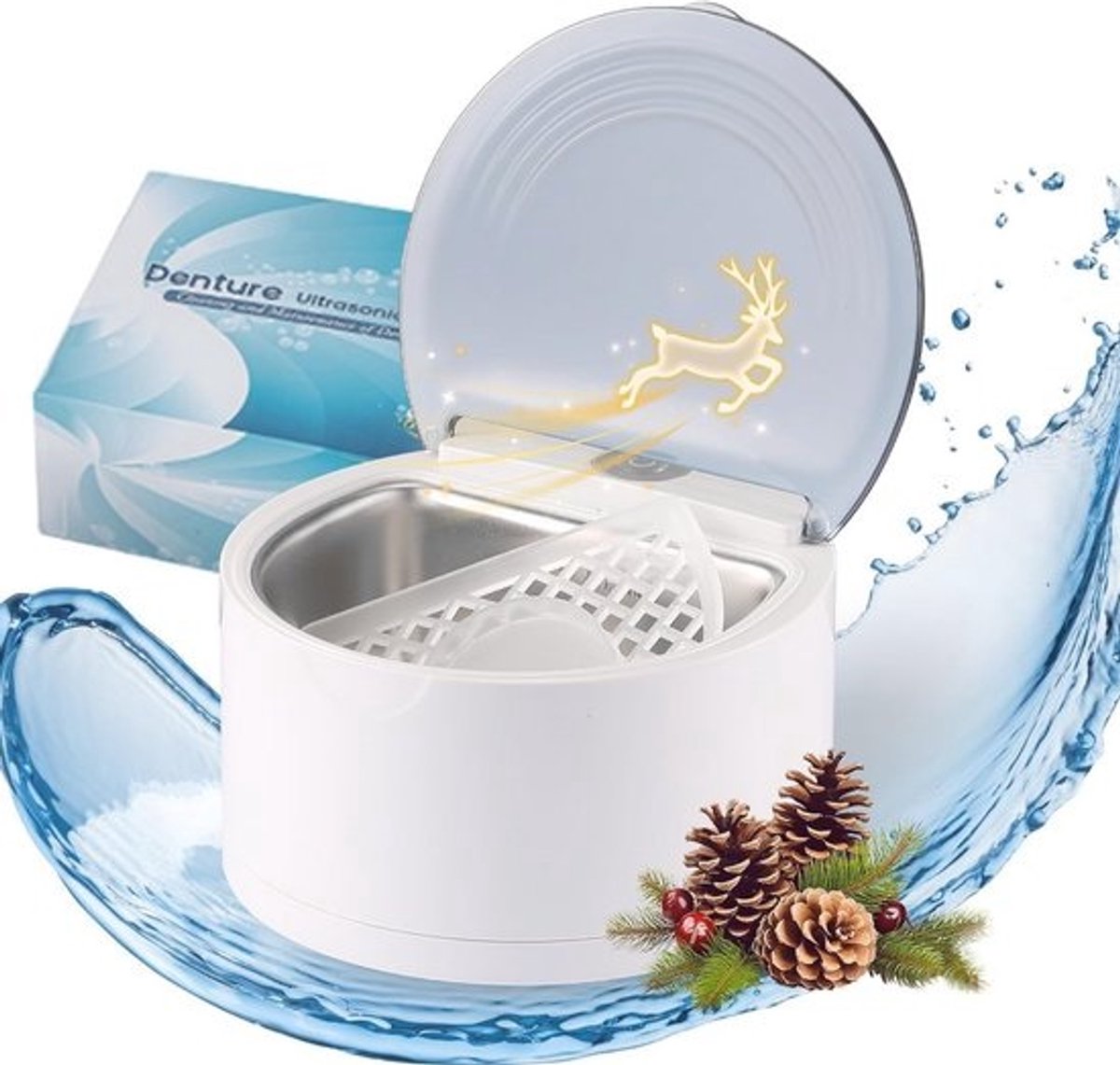 Professionele Ultrasone Reinigingsmachine voor Protheses - 150ML van Roestvrij Staal