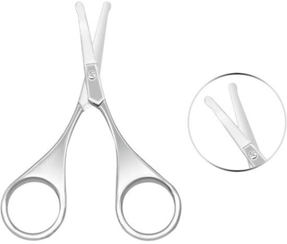 Afgeronde punt schaar voor neus en oor haar