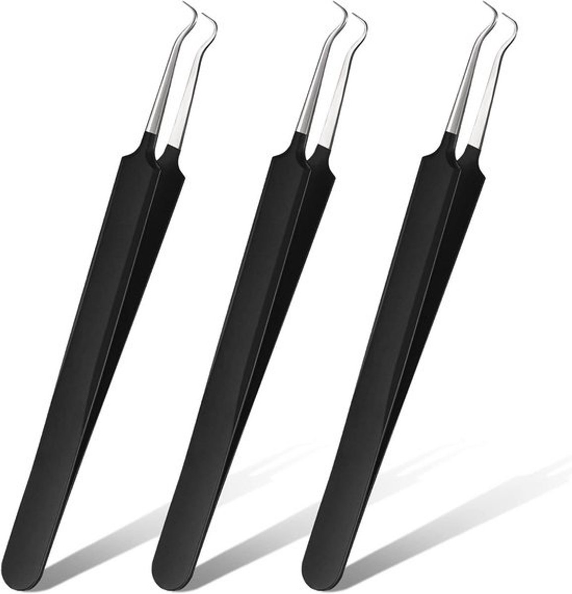3Pcs RVS Pimple Tweezers Set - Effectieve Blackhead Verwijder Tools