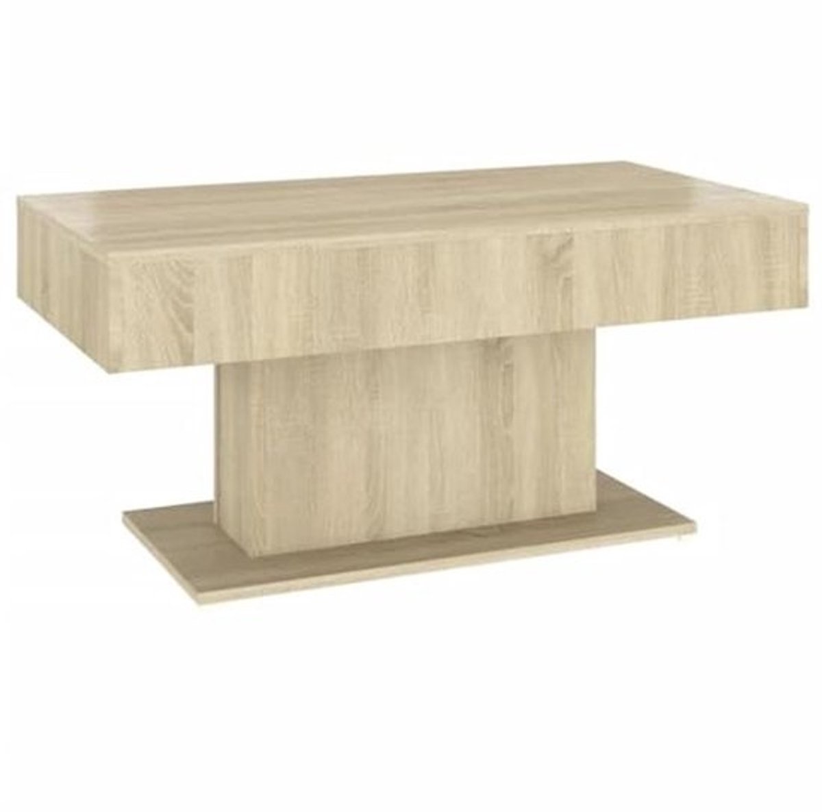 Koffietafel van 96x50x45 cm van geëxtrudeerd hout in Sonoma eiken
