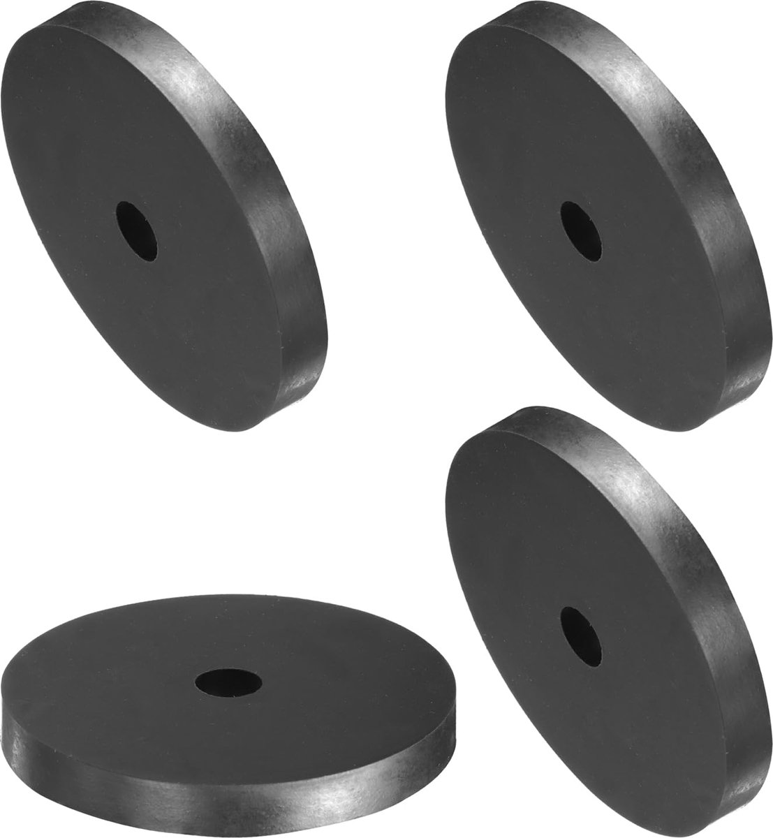 4 Stuks Rubberen Antivibratie Afstandhouders - Dikke Ronde Onderlegringen & Dichtingen voor Huis & Auto Toebehoren - Ø 80 mm buitendiameter, Ø 12 mm binnendiameter, 10 mm hoogte