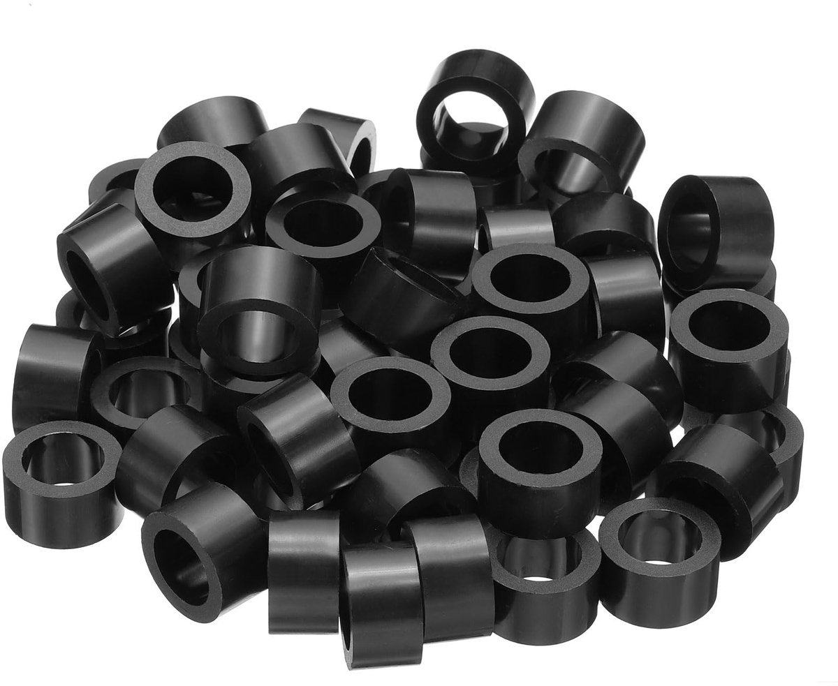 60 stuks Ronde Afstandsbussen - ABS - Zonder schroefdraad - Voor schakelaars en elektrische stopcontacten - M12, 12,2 mm binnendiameter, 18 mm buitendiameter, 12 mm lengte