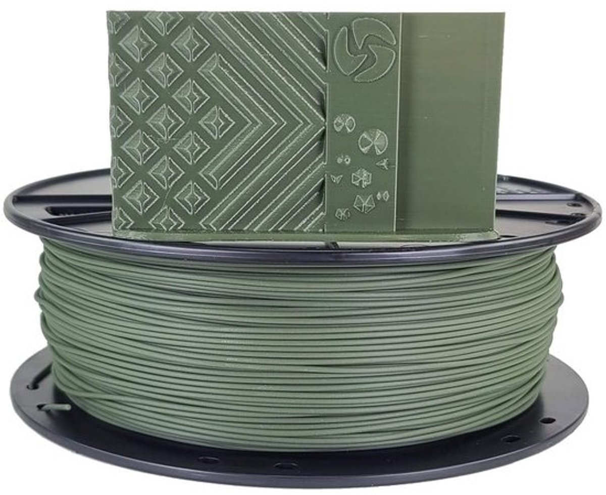 Hoogwaardig 1.75mm PLA 3D-Printfilament, 1kg, Olijfgroen - Nauwkeurig en Gebruiksvriendelijk