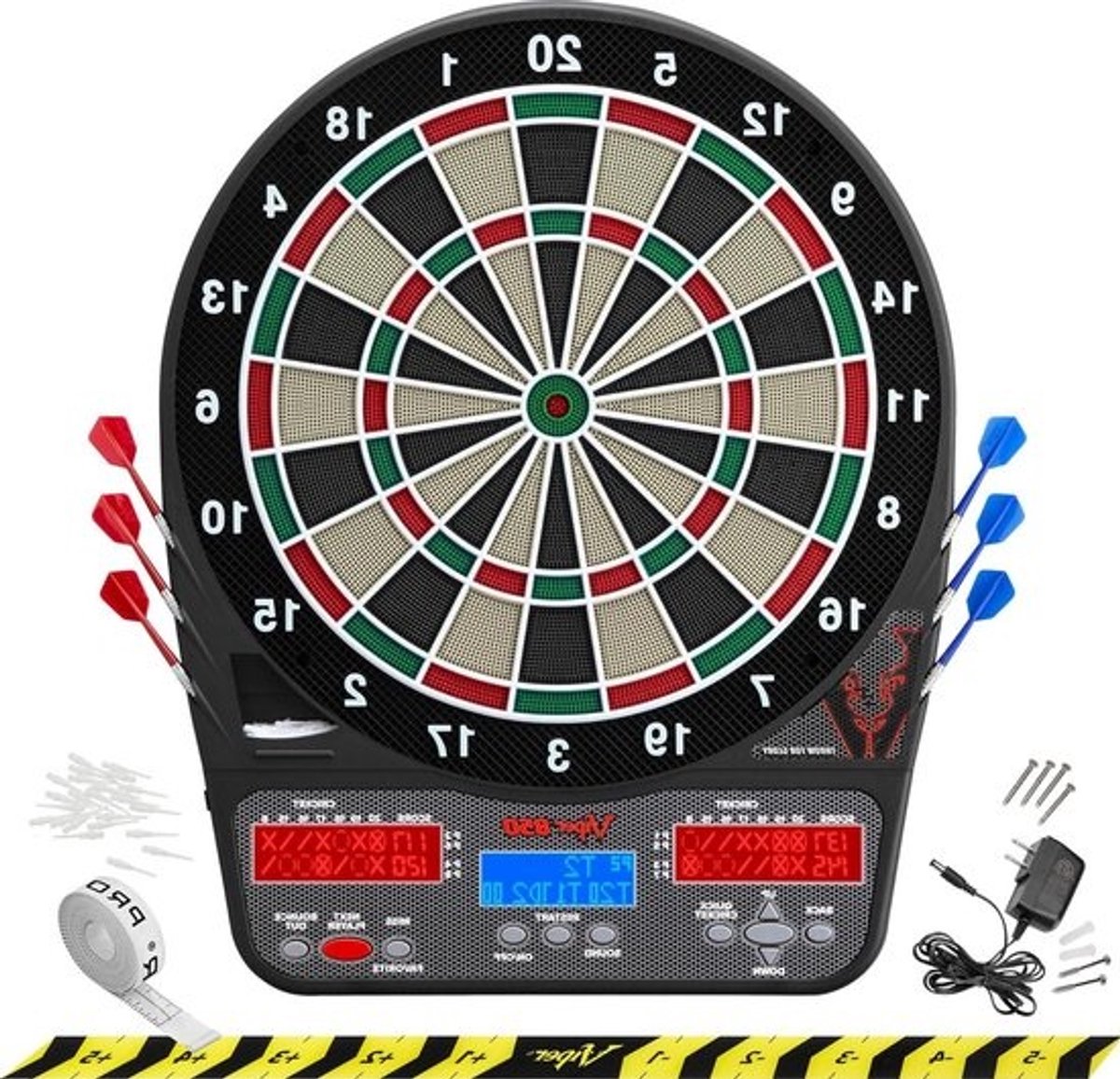 Elektronisch Dartbord - Dartspel - Spelplezier - Heldere display - 495 cm - Zwart