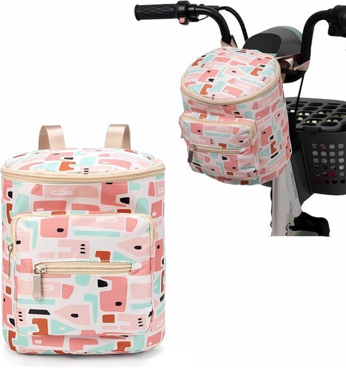 Waterdichte Fietstas voor Kinderen - Stuurtas Roze voor Fiets en Loopfiets
