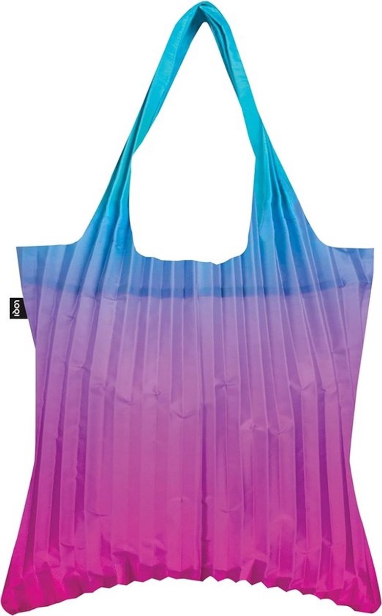 Plissée Boodschappentas Herbruikbaar - Waterafstotend - Regenboog Blauw