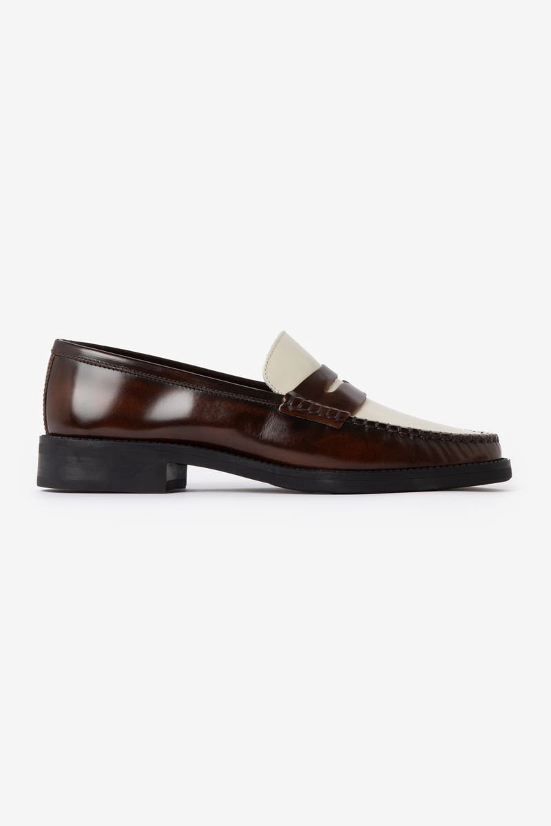 Sissy-Boy - Bruine leren two tone loafers - 40