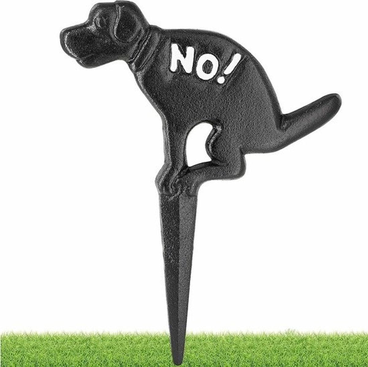 Hond Vrije Zone Bord met Paal voor Gras en Tuin