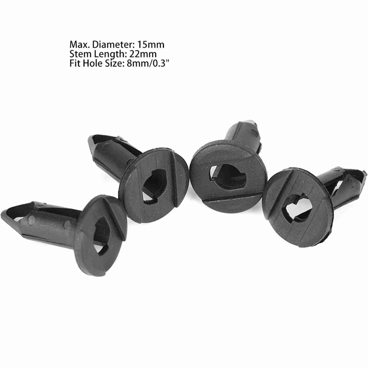 100 Stks Zwart Auto Bumper Klinknagels Plastic Push Pin Clips Bevestigingsmiddelen Auto Body Plastic Push Pin - ShopVlot