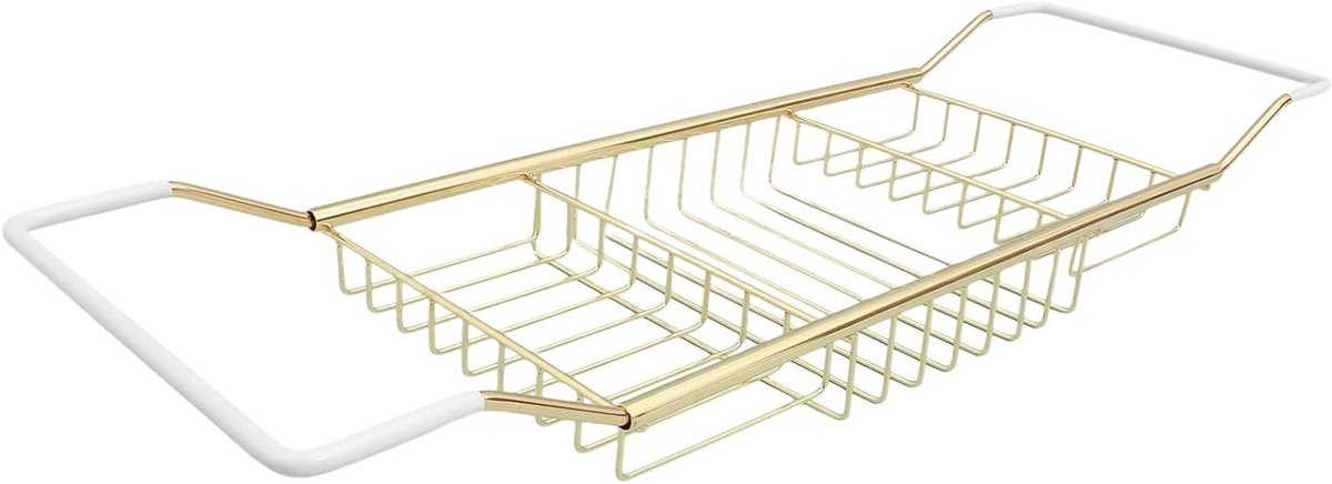 Badkuipbak - Badrek Tafel - Ontspannend baden - Verstelbaar telescopisch - Universeel - Goud