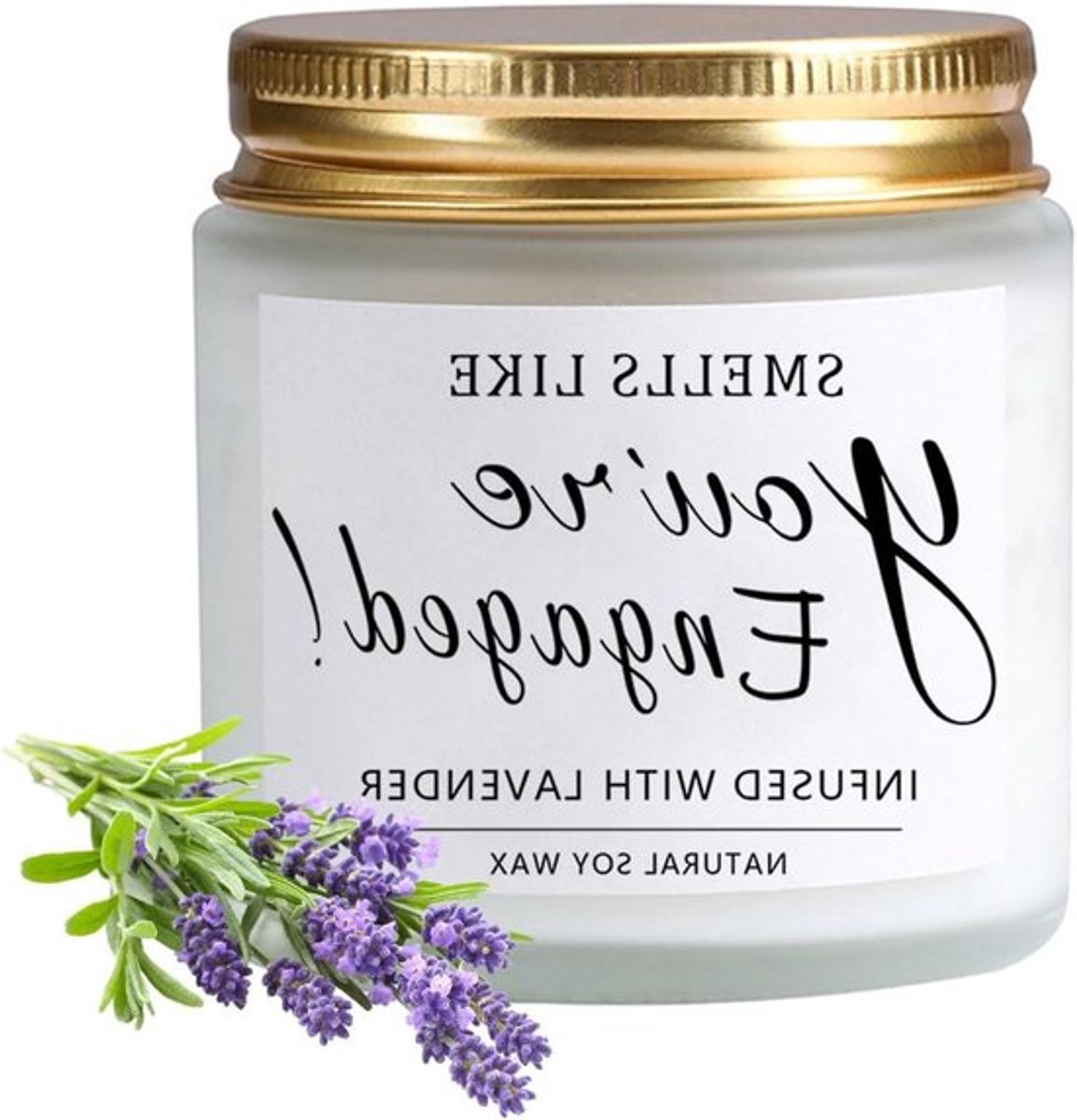 Geurkaarsen in glas voor bruidspaar - Verlovingscadeau en huwelijksgeschenk met lavendel geur