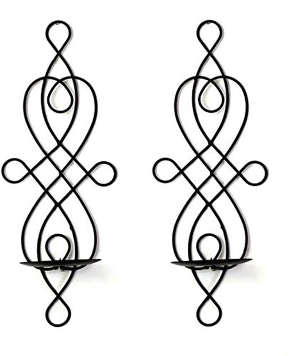Hangende Kandelaars - 2 Stuks - Wandlamp - Decoratieve Kandelaar - Hoogwaardig Metaal - Ee