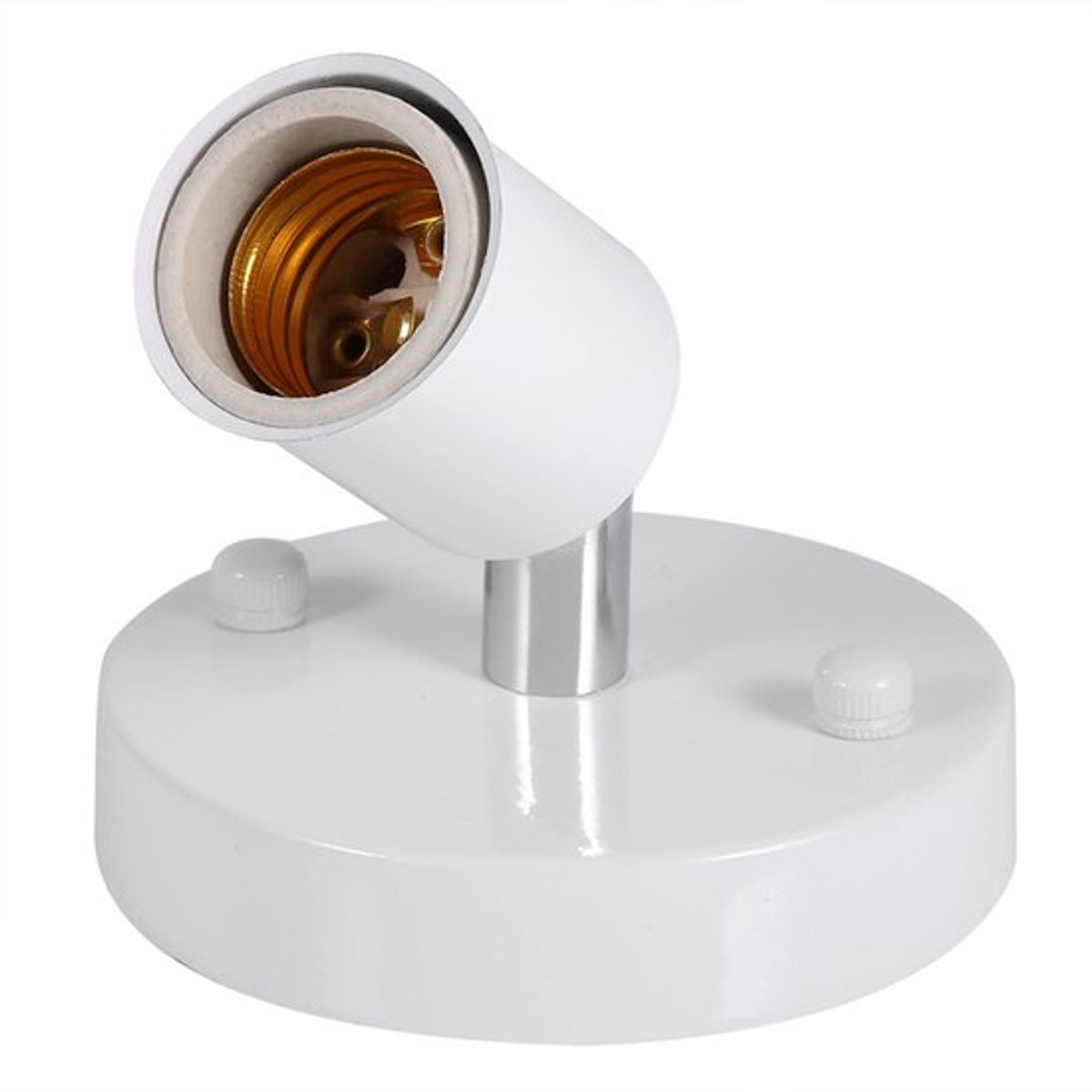 E27-lampfitting - draaibare plafondarmatuur - 180° - Wit - Geschikt voor LED-lampen - lampenhouder - Modern