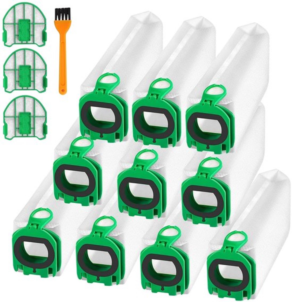 Stofzuigerzakken 10 Stuks - Vervangende Zak voor Vorwerk Kobold VB100 - Filterzakken - 3-Laags Vezelfilter - Compatibel met Kobold VB100