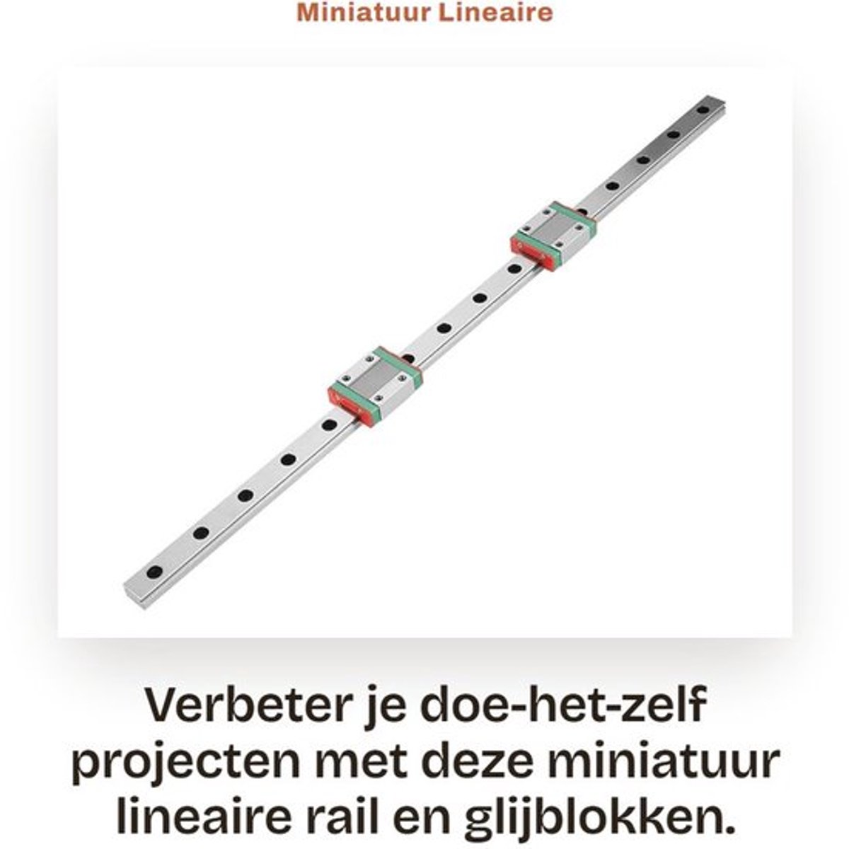 Lineaire Rail 400 mm - MGN12 Glijrail - 2x MGN12B Glijblokken - Lagerstaal - Vergrendeld - Flexibel Smeersysteem - Geleiderail